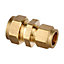 Flomasta Compression fitting Compression Straight Reducing Coupler (Dia)15mm