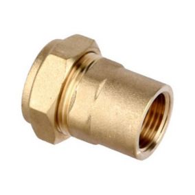 Flomasta Compression fitting Yellow Female Straight Equal Coupler (Dia)22mm