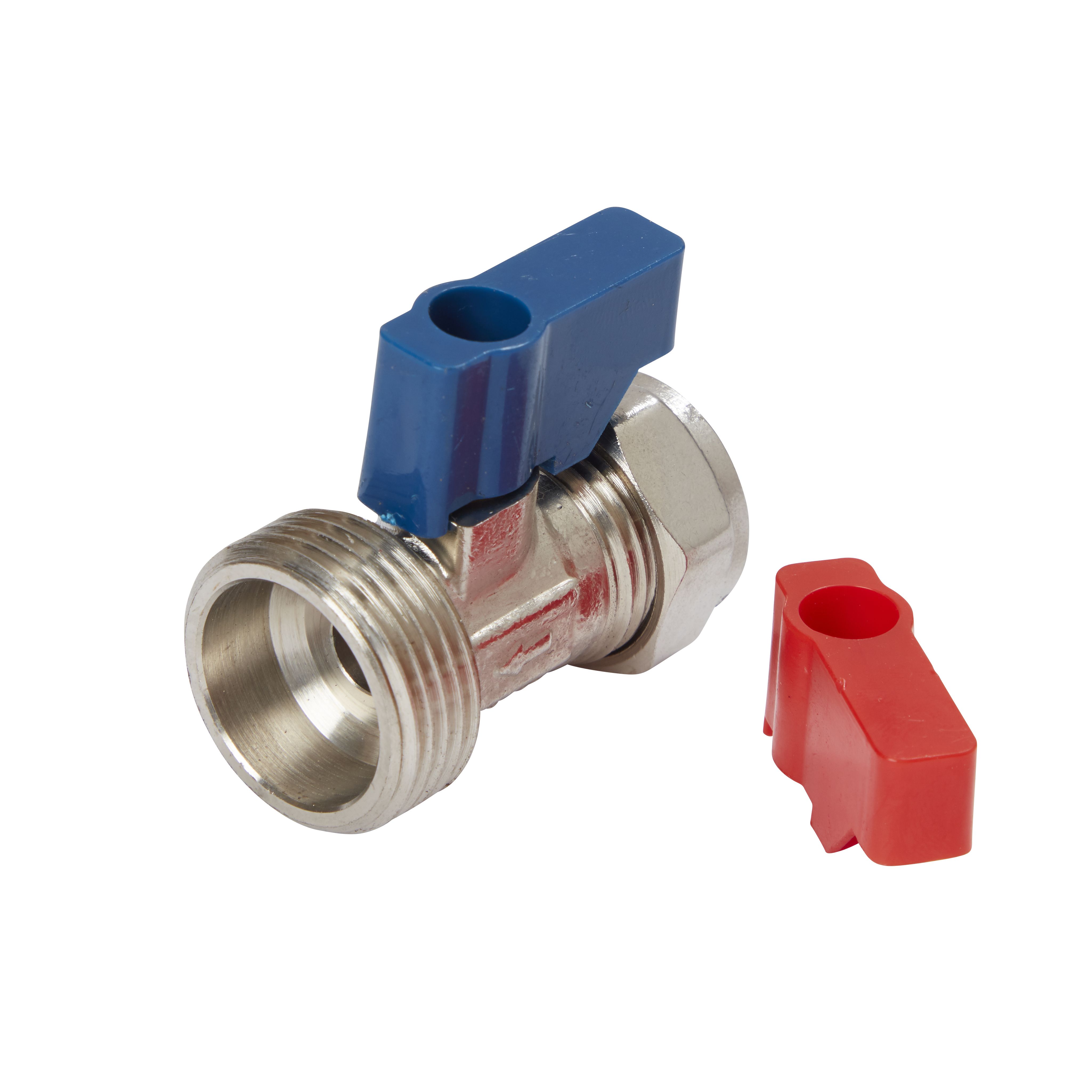 Flomasta Compression Straight Washing machine Valve (Dia)19.05mm x ¾