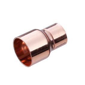 Flomasta Copper Female/female Straight Reducing Pipe fitting coupler (Dia)22mm, Pack of 2 (L)34mm
