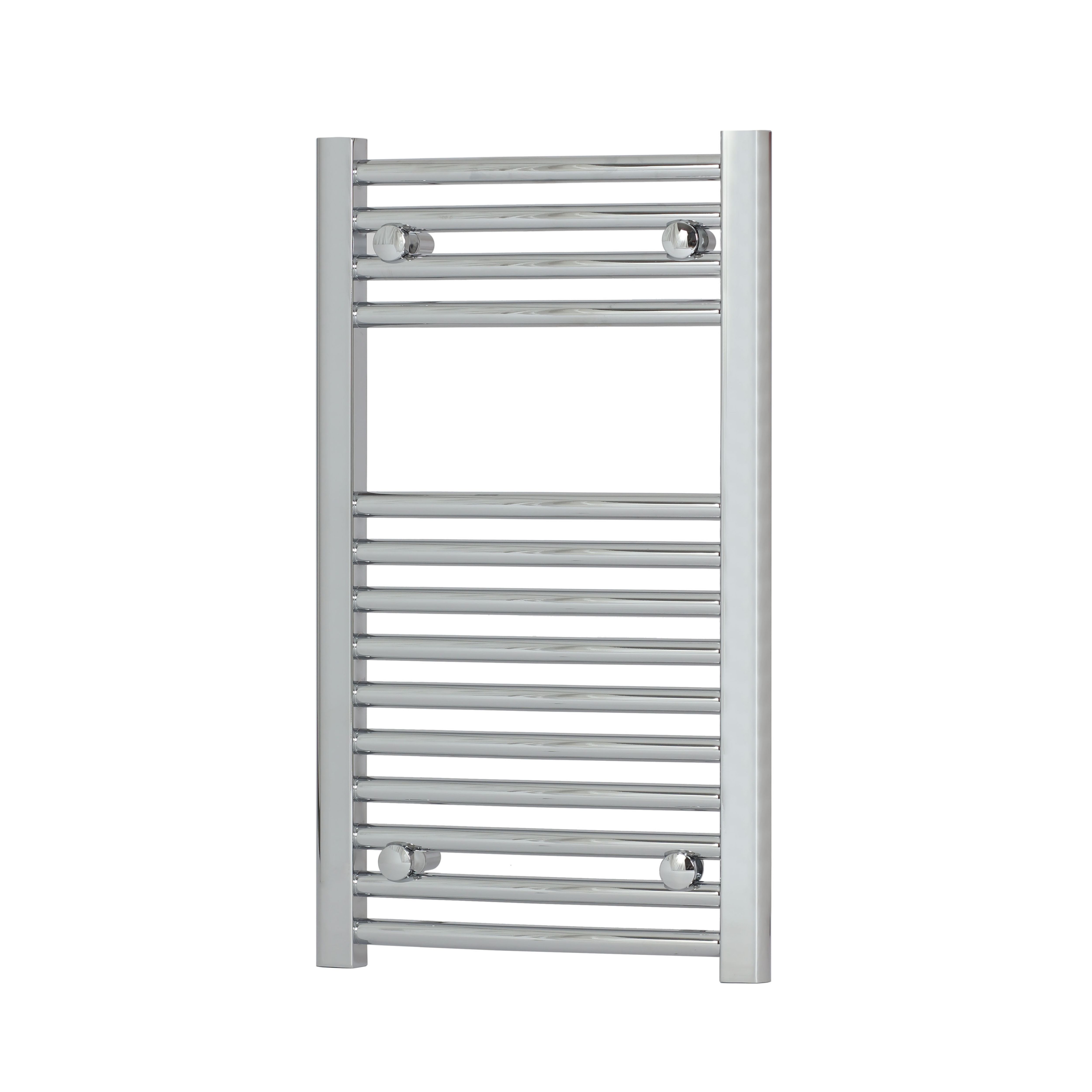 Flomasta Curved Vertical Towel radiator (W)400mm (H)700mm