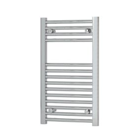 Flomasta Curved Vertical Towel radiator (W)400mm (H)700mm