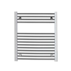 Flomasta Curved Vertical Towel radiator (W)600mm (H)700mm