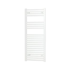 Flomasta Curved Vertical Towel radiator, White (W)450mm (H)1100mm