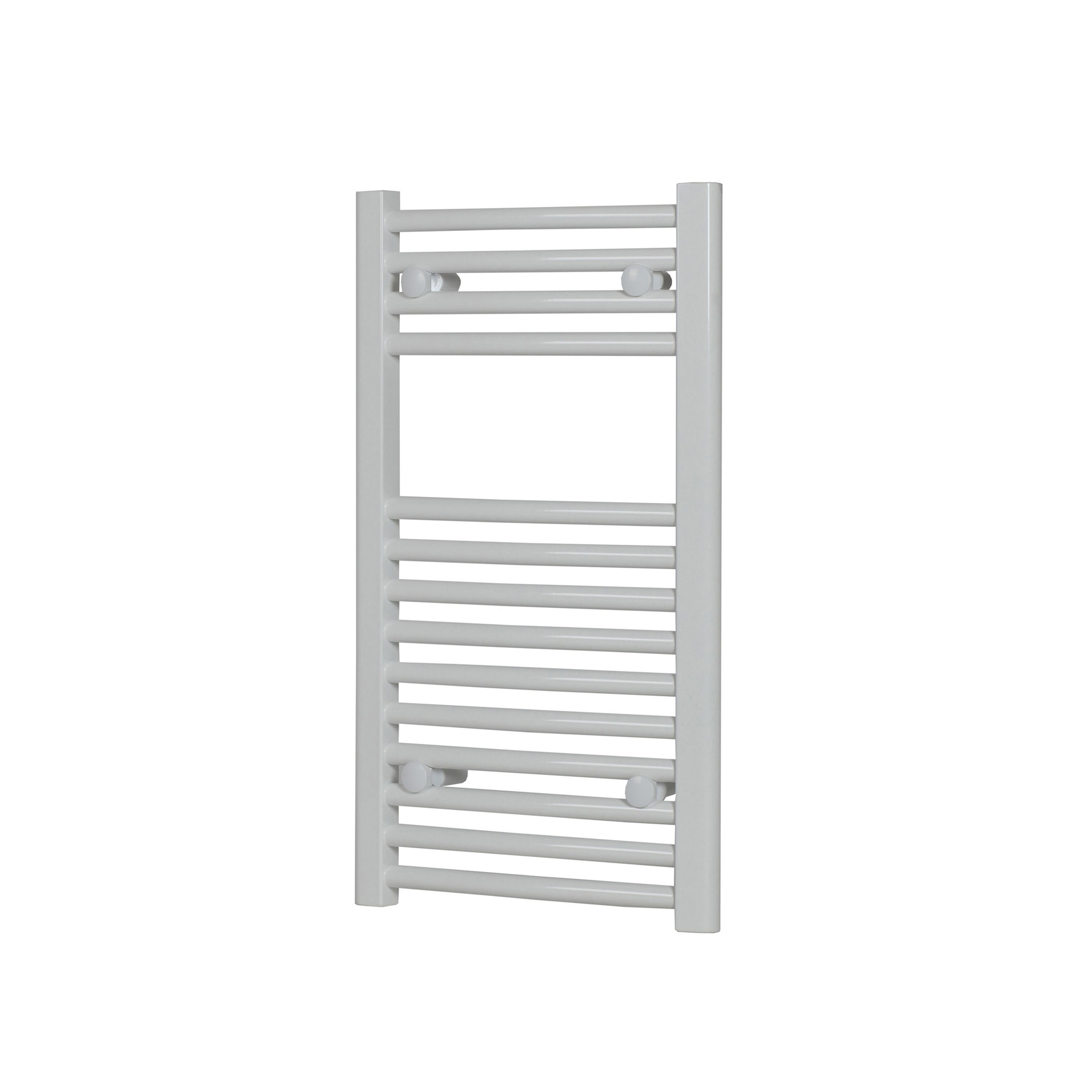 Flomasta Curved White 924BTU Vertical Towel radiator (W)400mm x (H)700mm