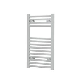 Flomasta Curved, White Vertical Curved Towel radiator (W)400mm x (H)700mm