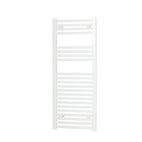Flomasta Curved, White Vertical Towel radiator (W)450mm x (H)1100mm