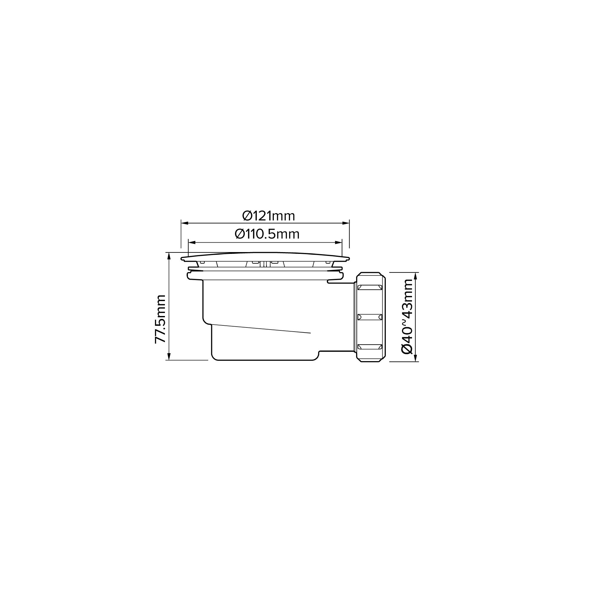 Flomasta Dome Shower Trap (Dia)147mm