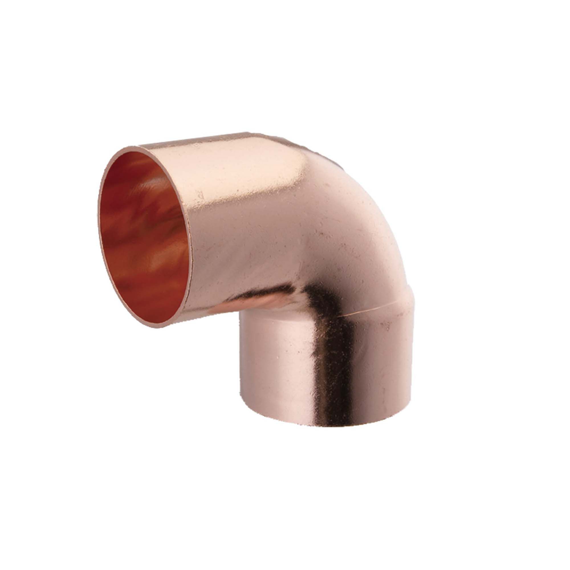 Flomasta End feed 90° Equal Street Pipe elbow (Dia)22mm, Pack of 2