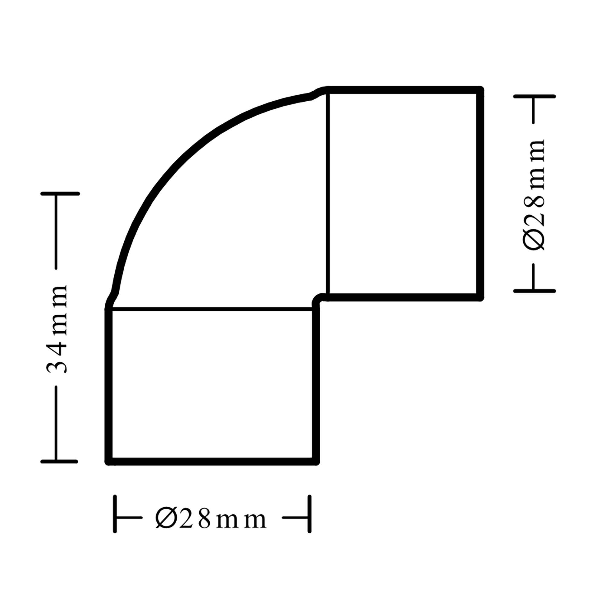 Flomasta End feed Pipe elbow (Dia)28mm, Pack of 10
