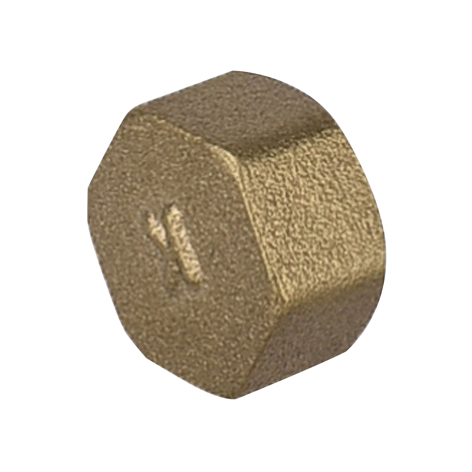 Flomasta Fitting Brass Gold effect Round British standard pipe parallel (BSPP) female Blanking cap ¼"