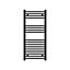 Flomasta Flat, Black Vertical Flat Towel radiator (W)450mm x (H)1000mm