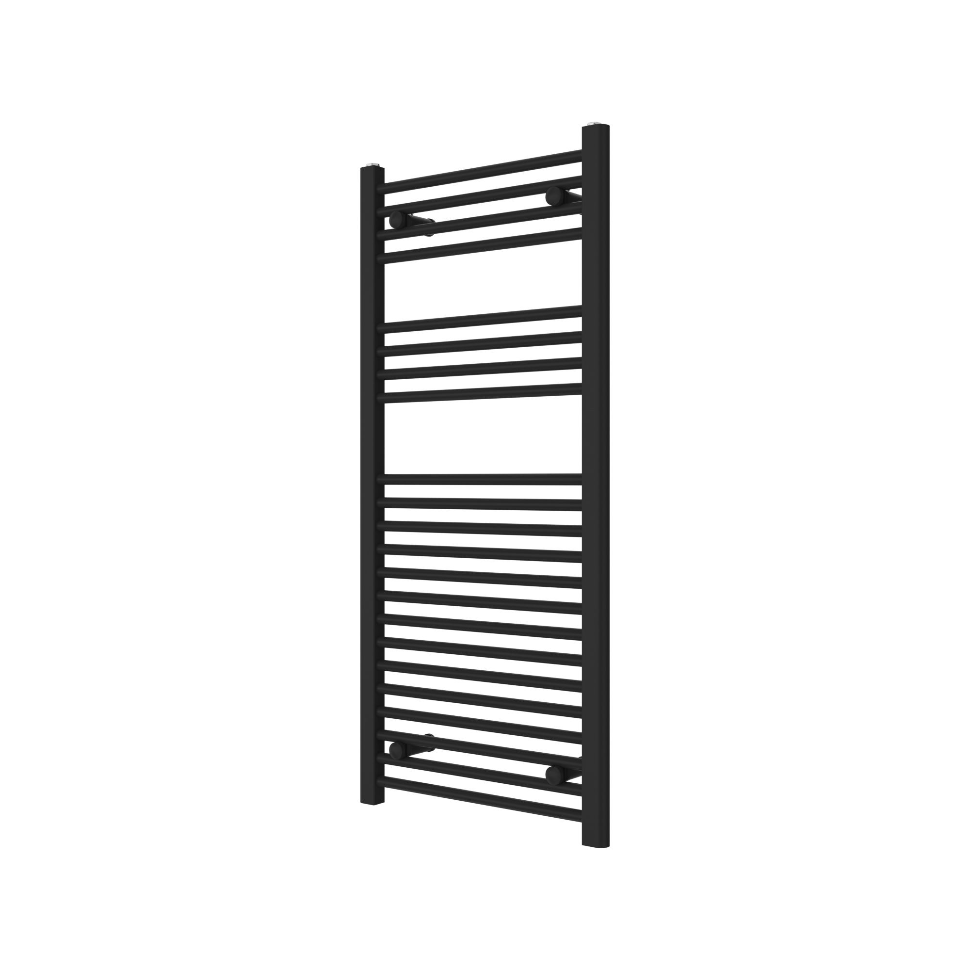 Flomasta Flat, Black Vertical Towel radiator (W)500mm x (H)1100mm