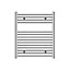 Flomasta Flat Chrome effect Vertical Flat Towel radiator (W)600mm x (H)700mm
