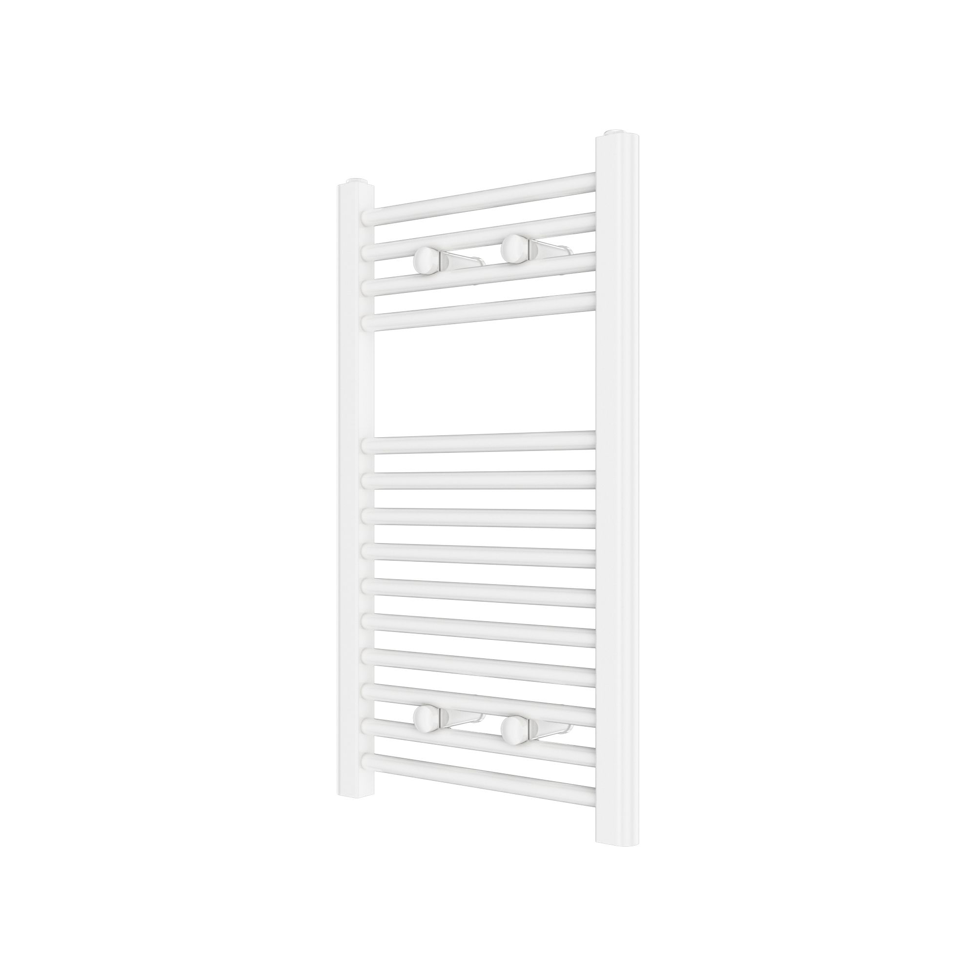 Flomasta Flat Vertical Towel radiator, White (W)400mm (H)700mm