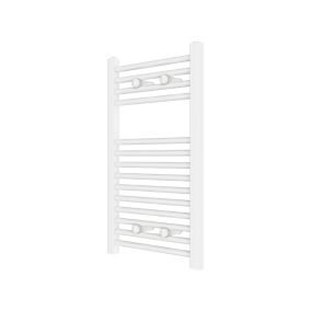 Flomasta Flat Vertical Towel radiator, White (W)400mm (H)700mm