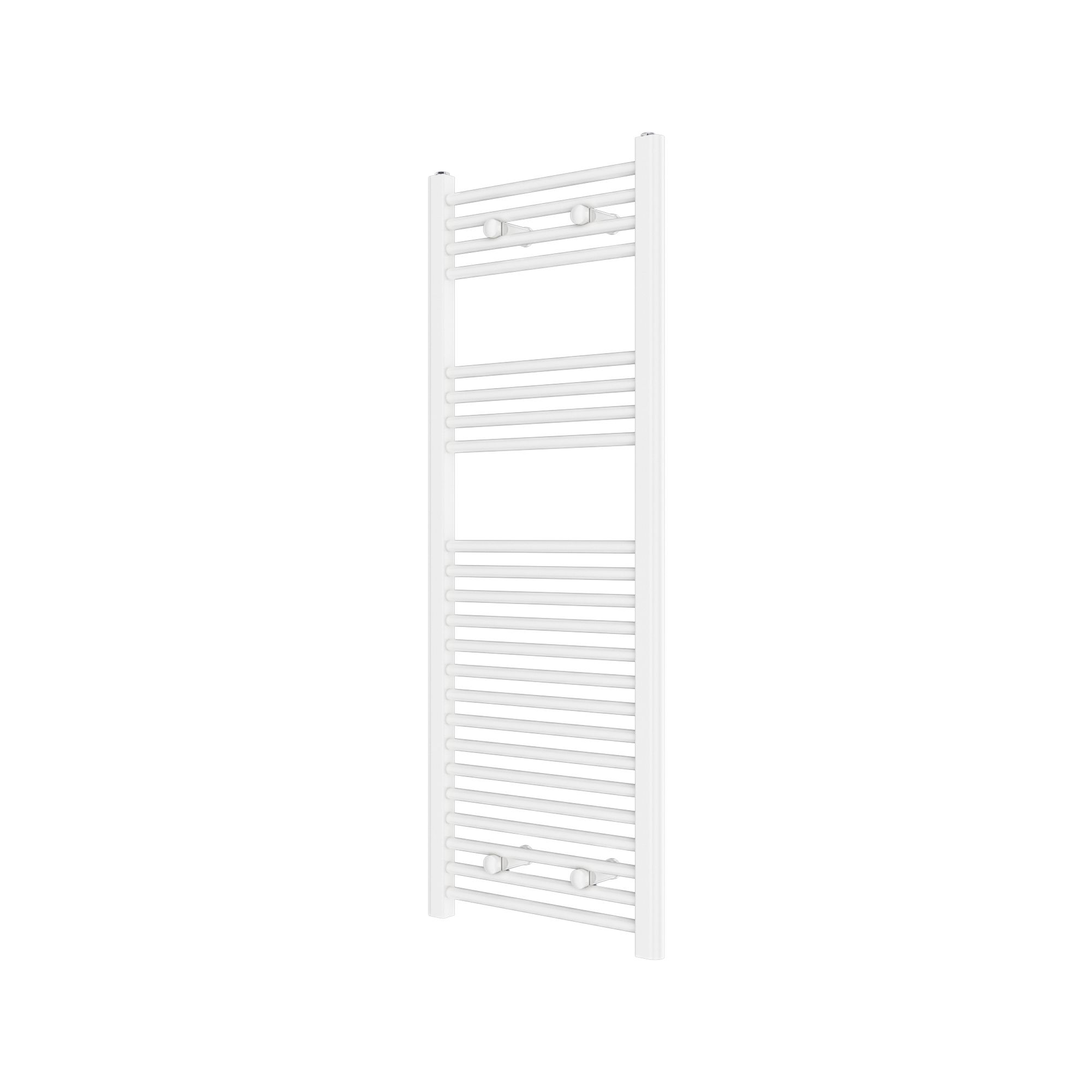 Flomasta Flat Vertical Towel radiator, White (W)450mm (H)1200mm