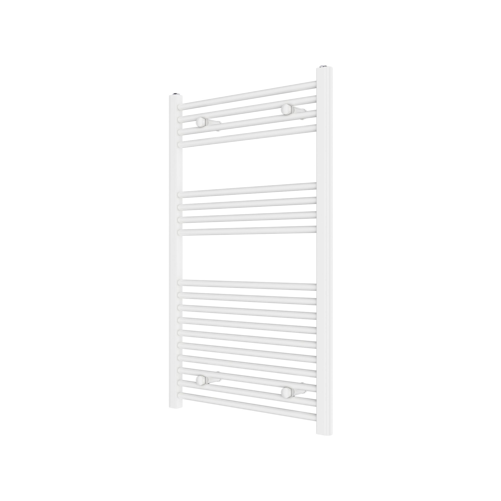 Flomasta Flat Vertical Towel radiator, White (W)600mm (H)1000mm