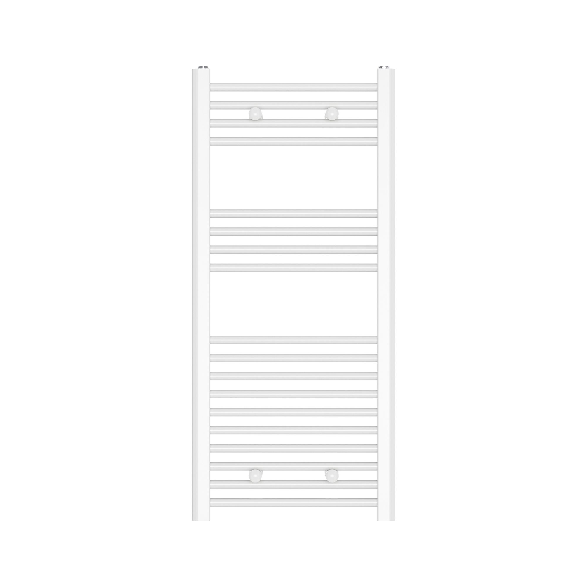 Flomasta Flat White 1402BTU Vertical Towel radiator (W)450mm x (H)1000mm
