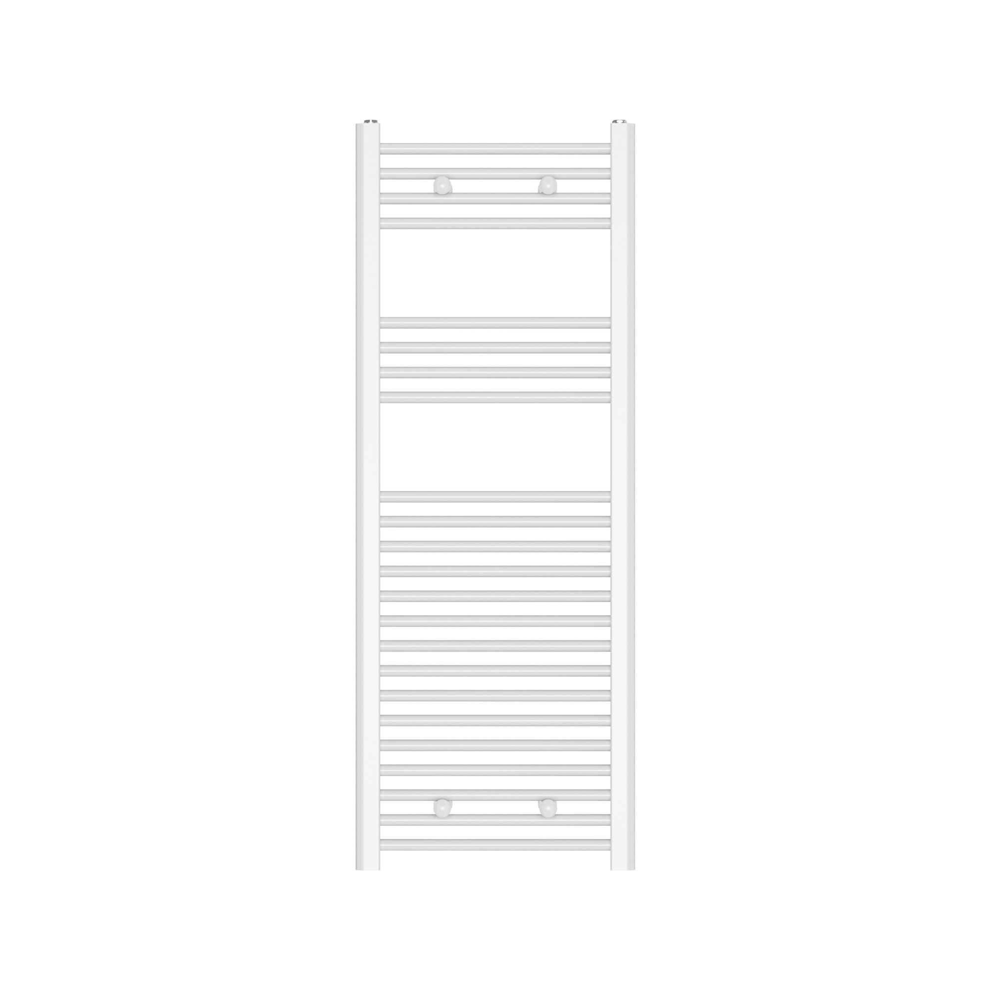 Flomasta Flat White 1671BTU Vertical Towel radiator (W)450mm x (H)1200mm