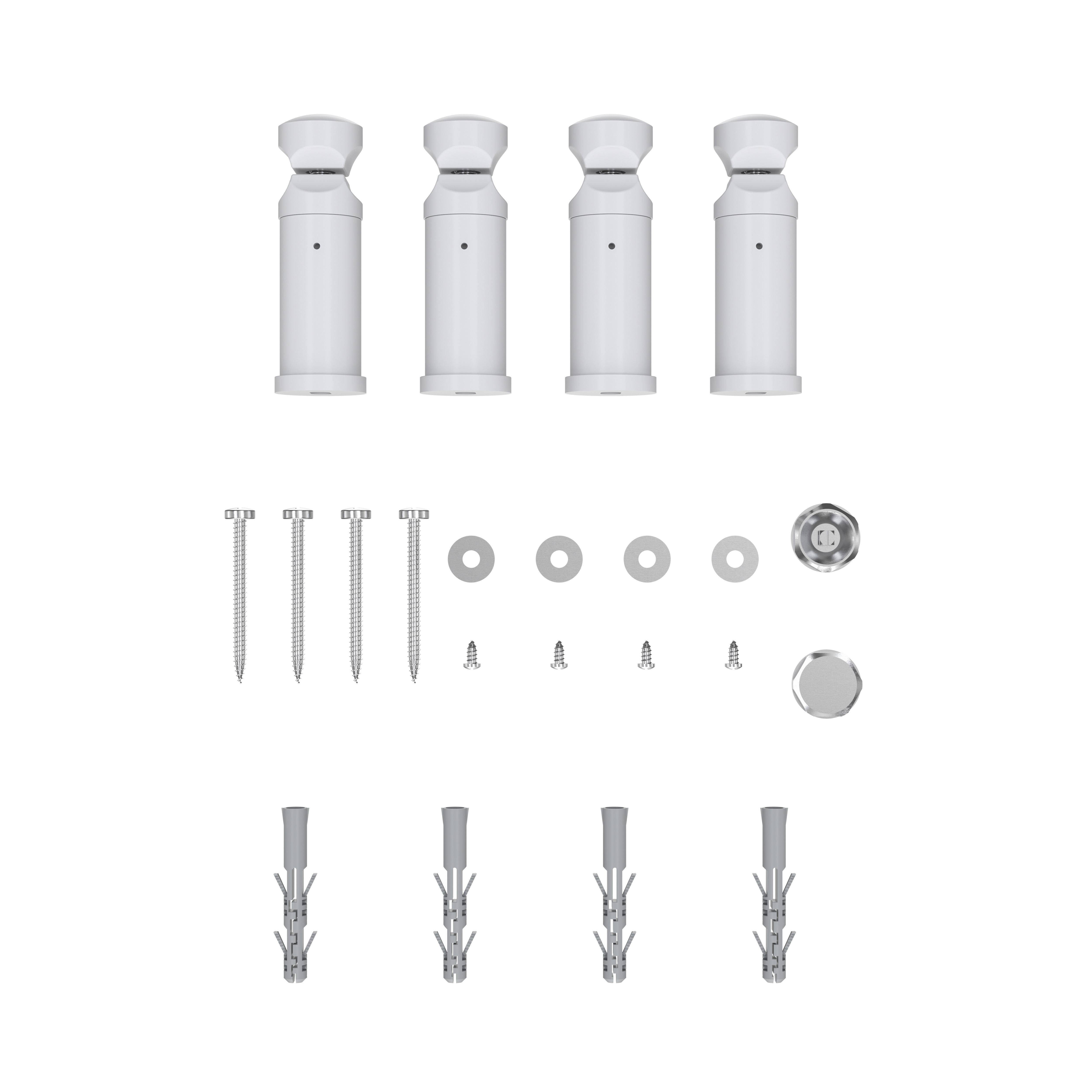 Flomasta Flat White 1671BTU Vertical Towel radiator (W)450mm x (H)1200mm