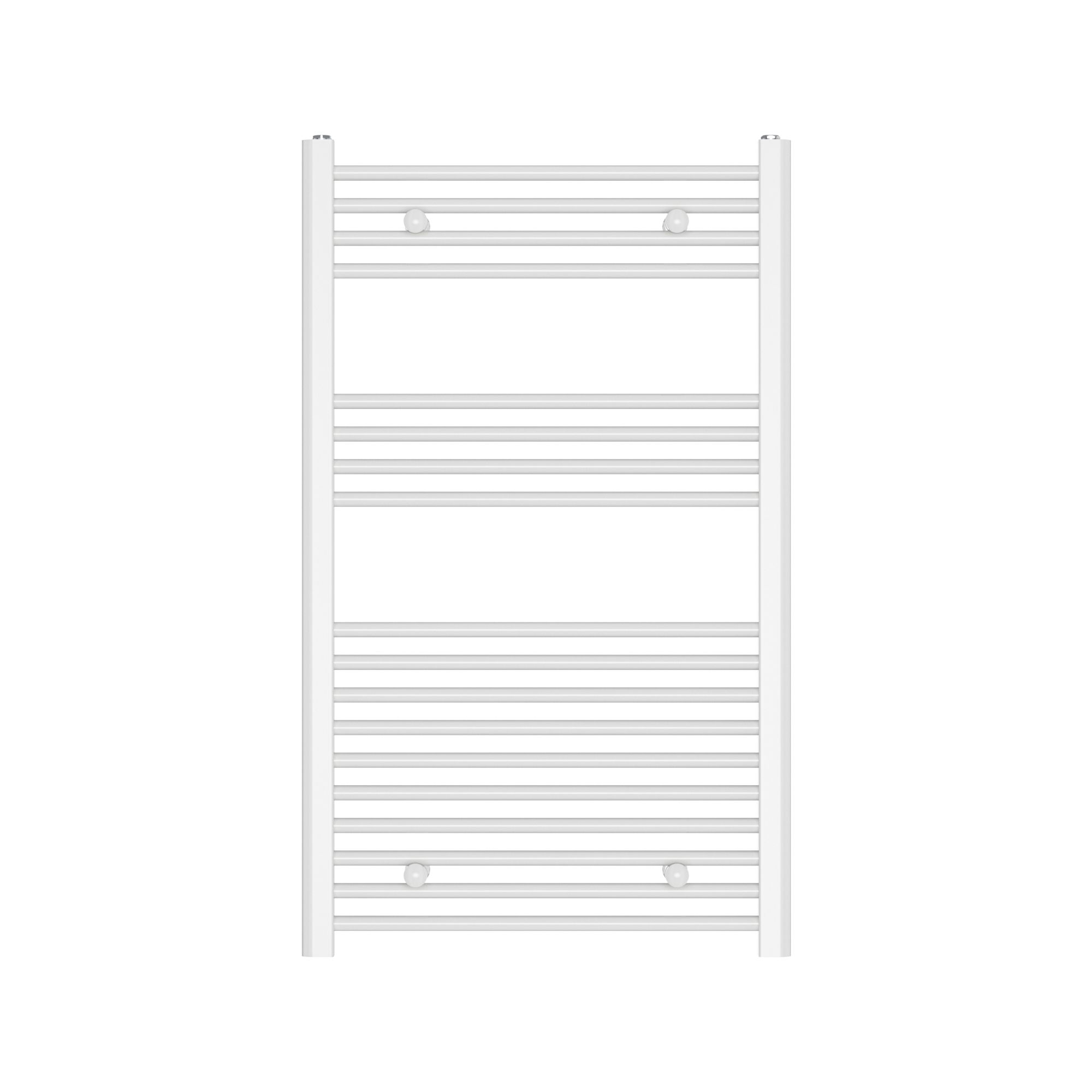 Flomasta Flat White 1760BTU Vertical Towel radiator (W)600mm x (H)1000mm