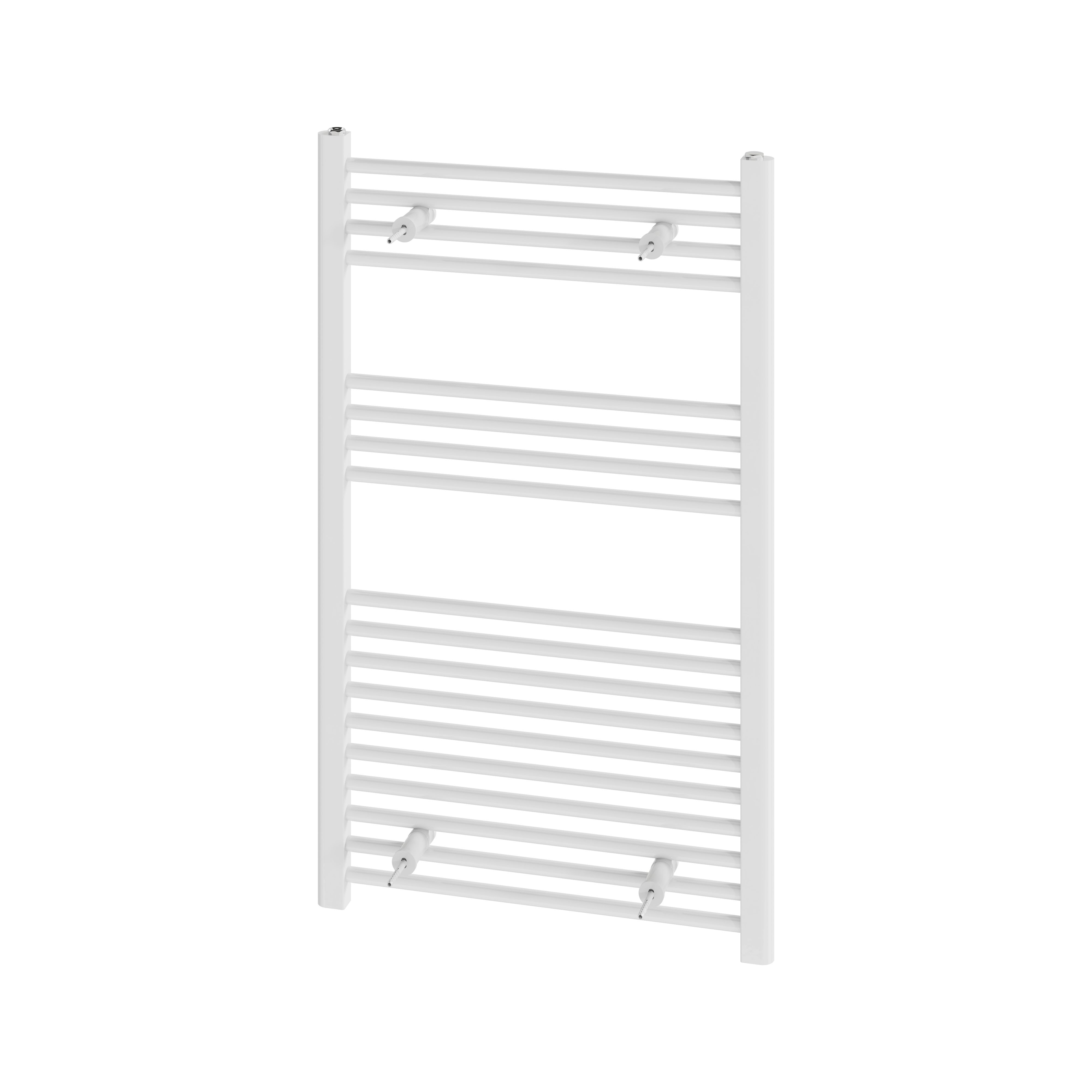 Flomasta Flat White 1760BTU Vertical Towel radiator (W)600mm x (H)1000mm