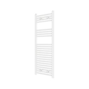 Flomasta Flat, White Vertical Towel radiator (W)450mm x (H)1200mm