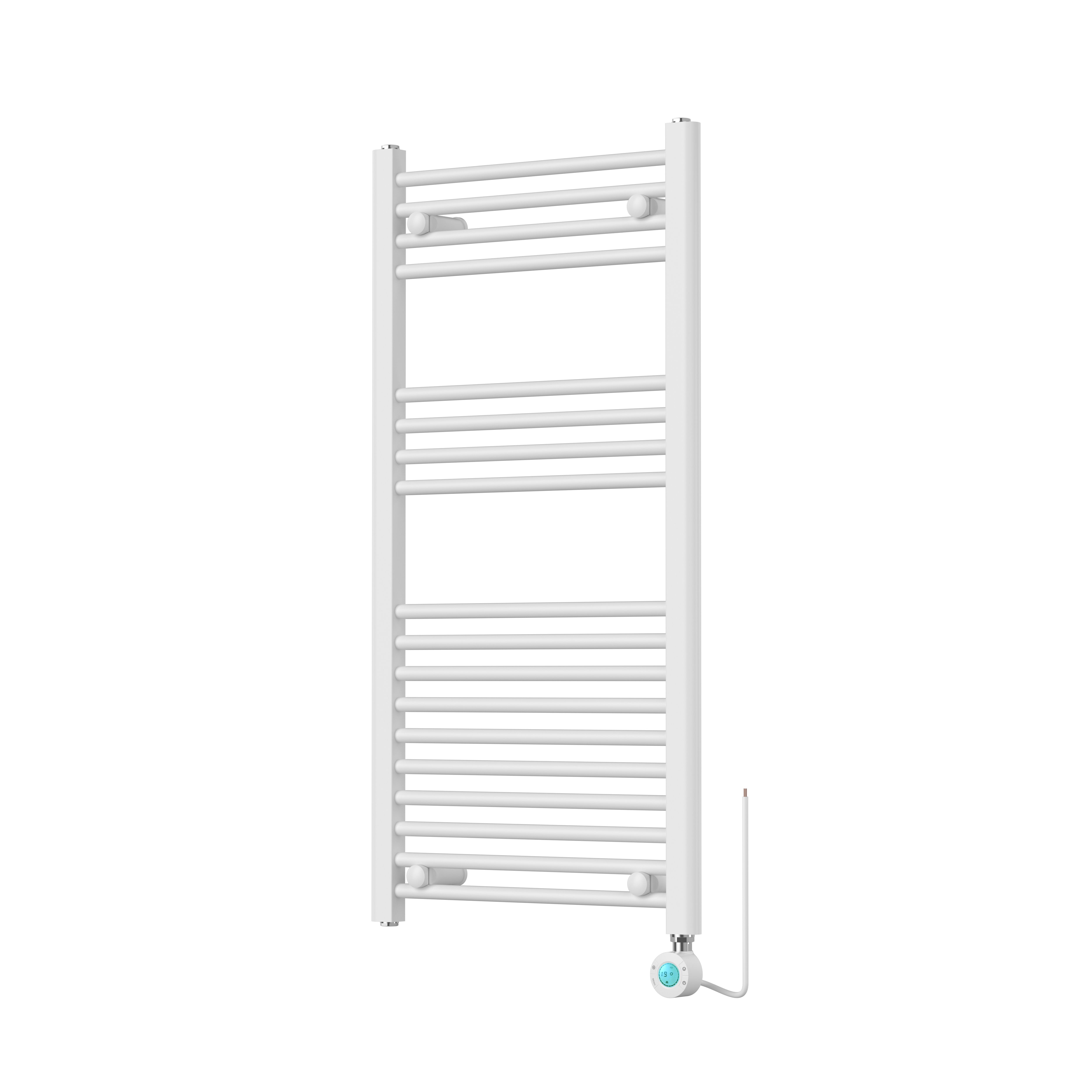 Flomasta Galene White Electric Flat Towel warmer (W)500mm x (H)1000mm