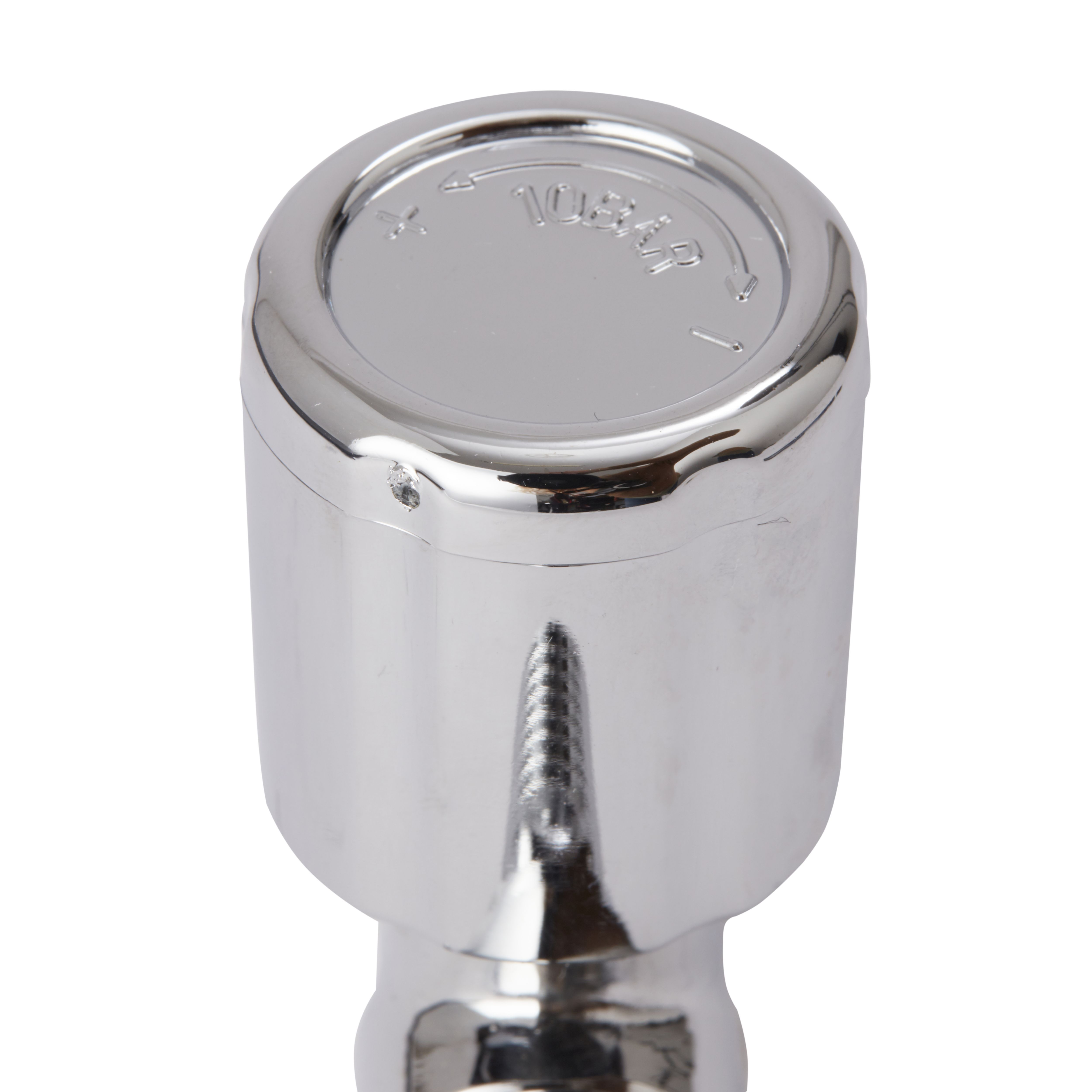 Flomasta Gloss chrome effect Straight Manual Radiator valve (Dia)15mm
