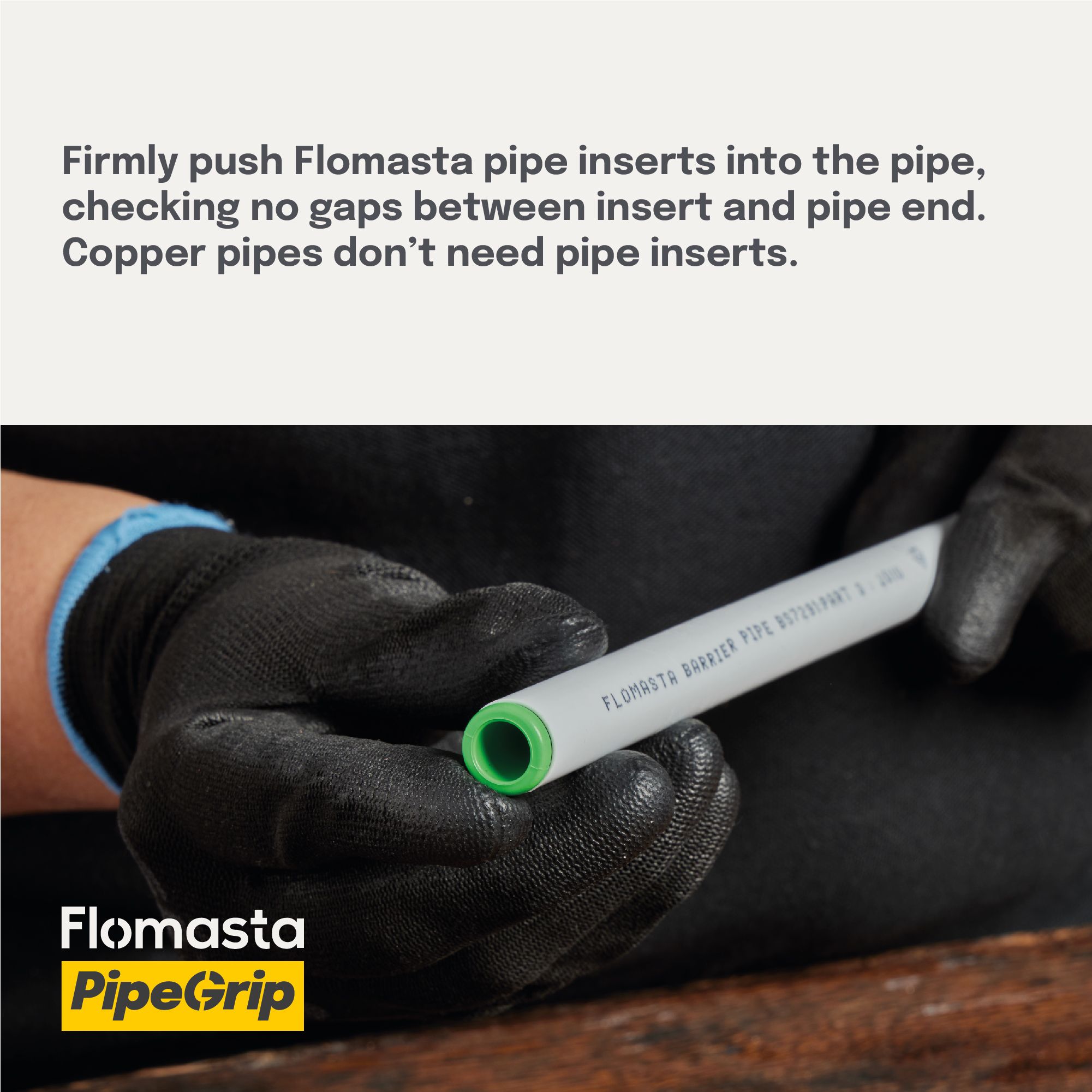 Flomasta Green Plastic Push-fit Pipe insert (Dia)15mm, Pack of 10