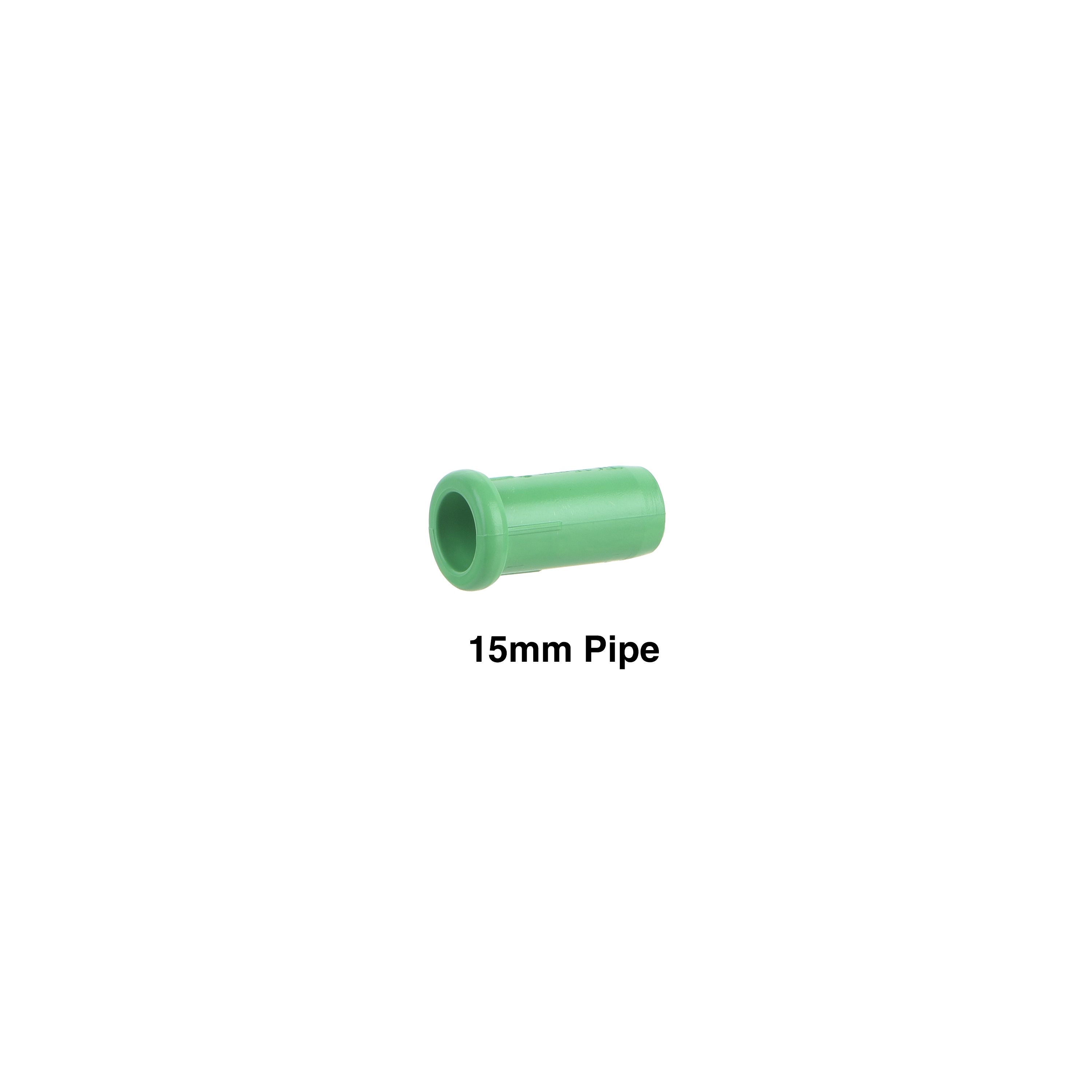 Flomasta Green Plastic Push-fit Pipe insert (Dia)15mm, Pack of 10