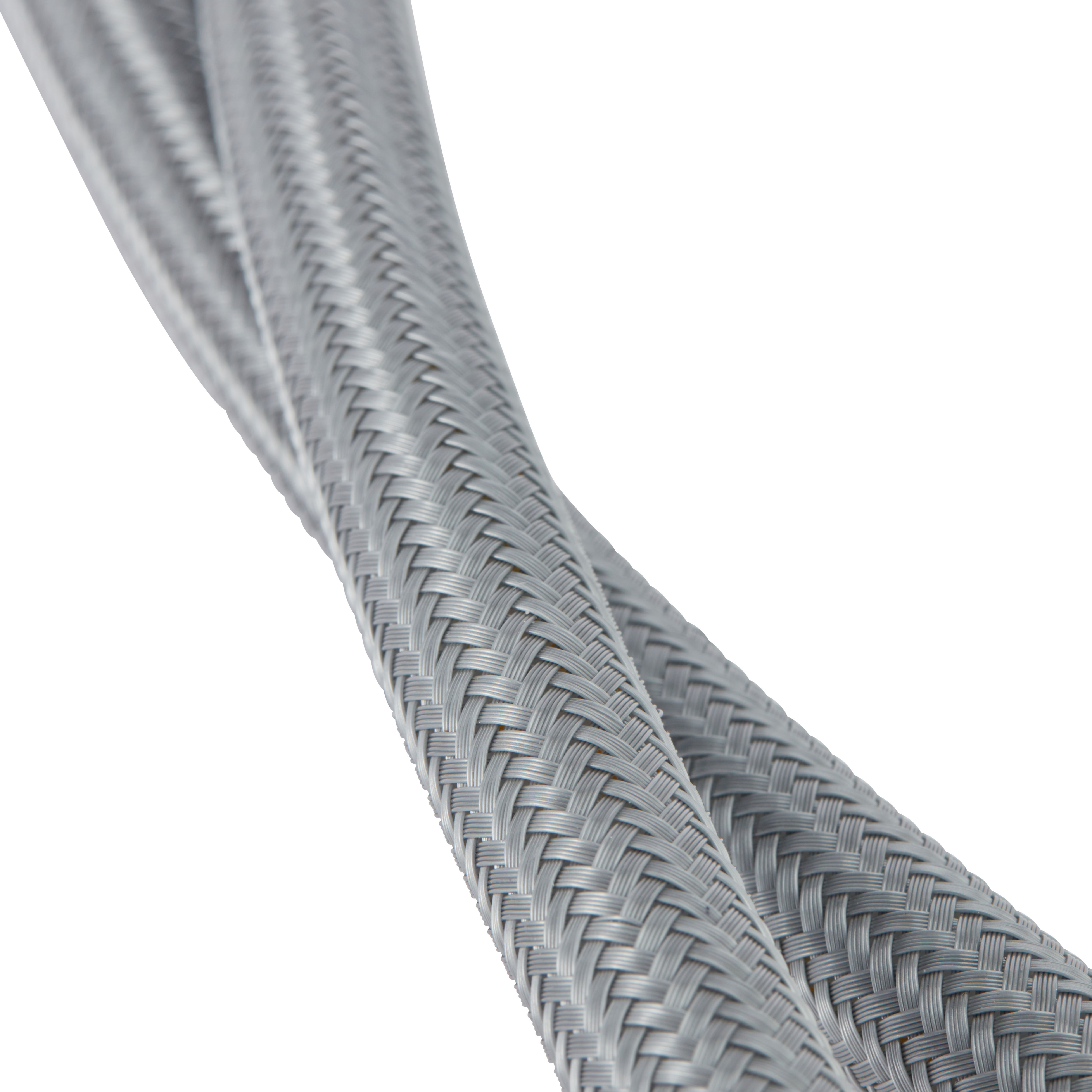Flomasta Grey Flexible Hose M10, (L)0.3m 10mm x (Dia)14.5mm 27L/min