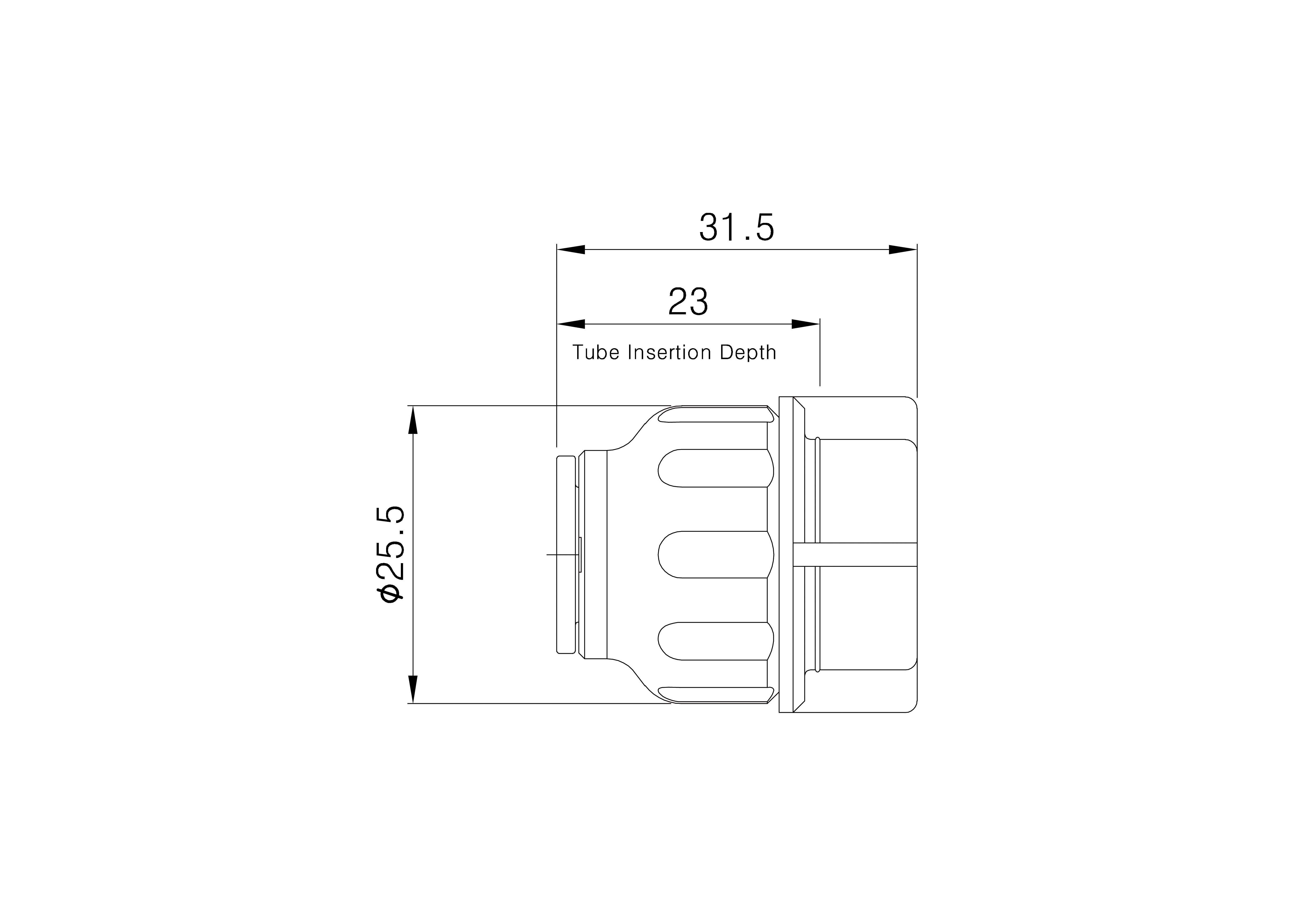 Flomasta PE-X Push-fit Stop end (Dia)26mm