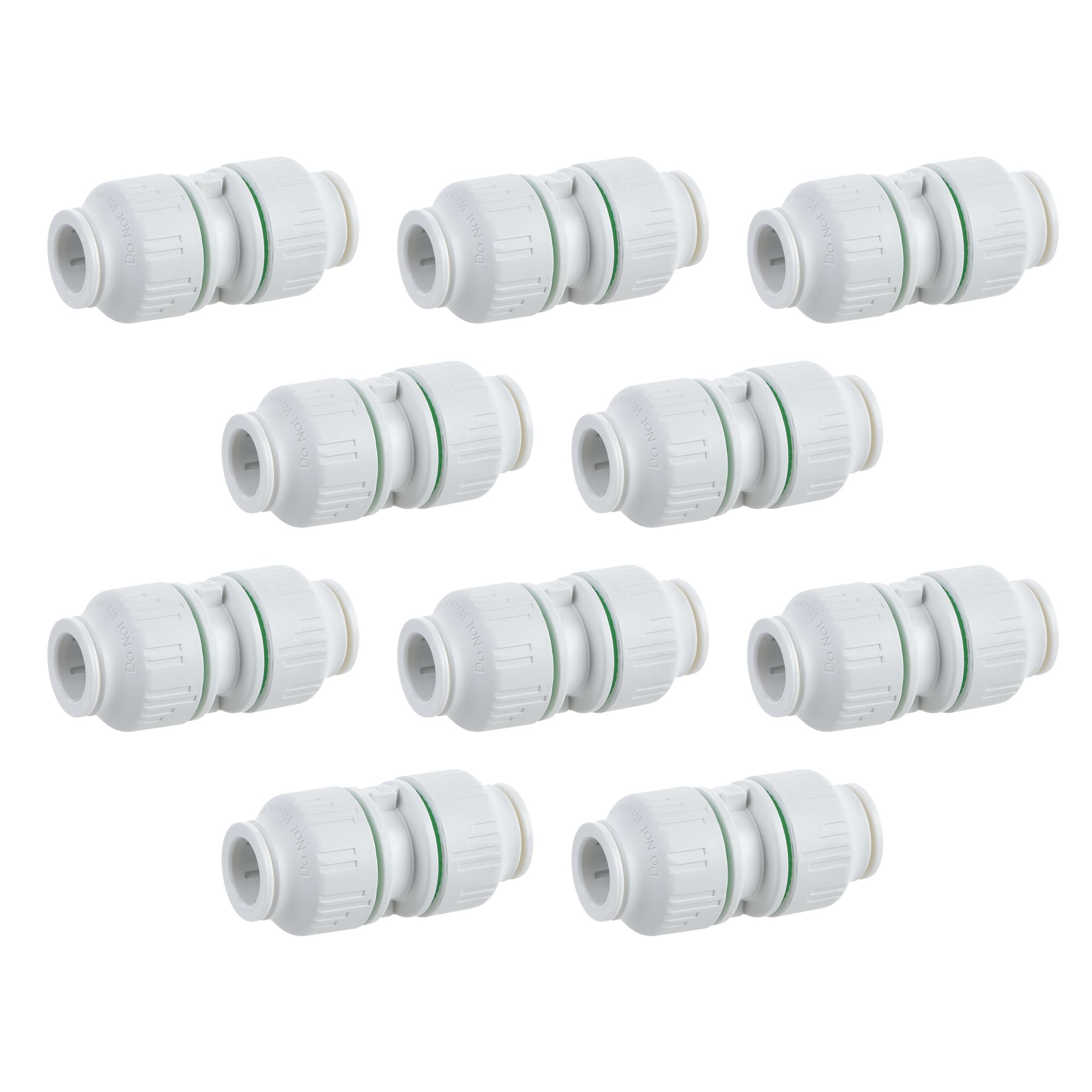Flomasta Pipe fitting coupler White 15mm x