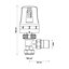 Flomasta Polished Angled Thermostatic Radiator valve (Dia)15mm x ½"