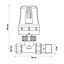 Flomasta Polished Straight Thermostatic Radiator valve (Dia)10mm x ½"