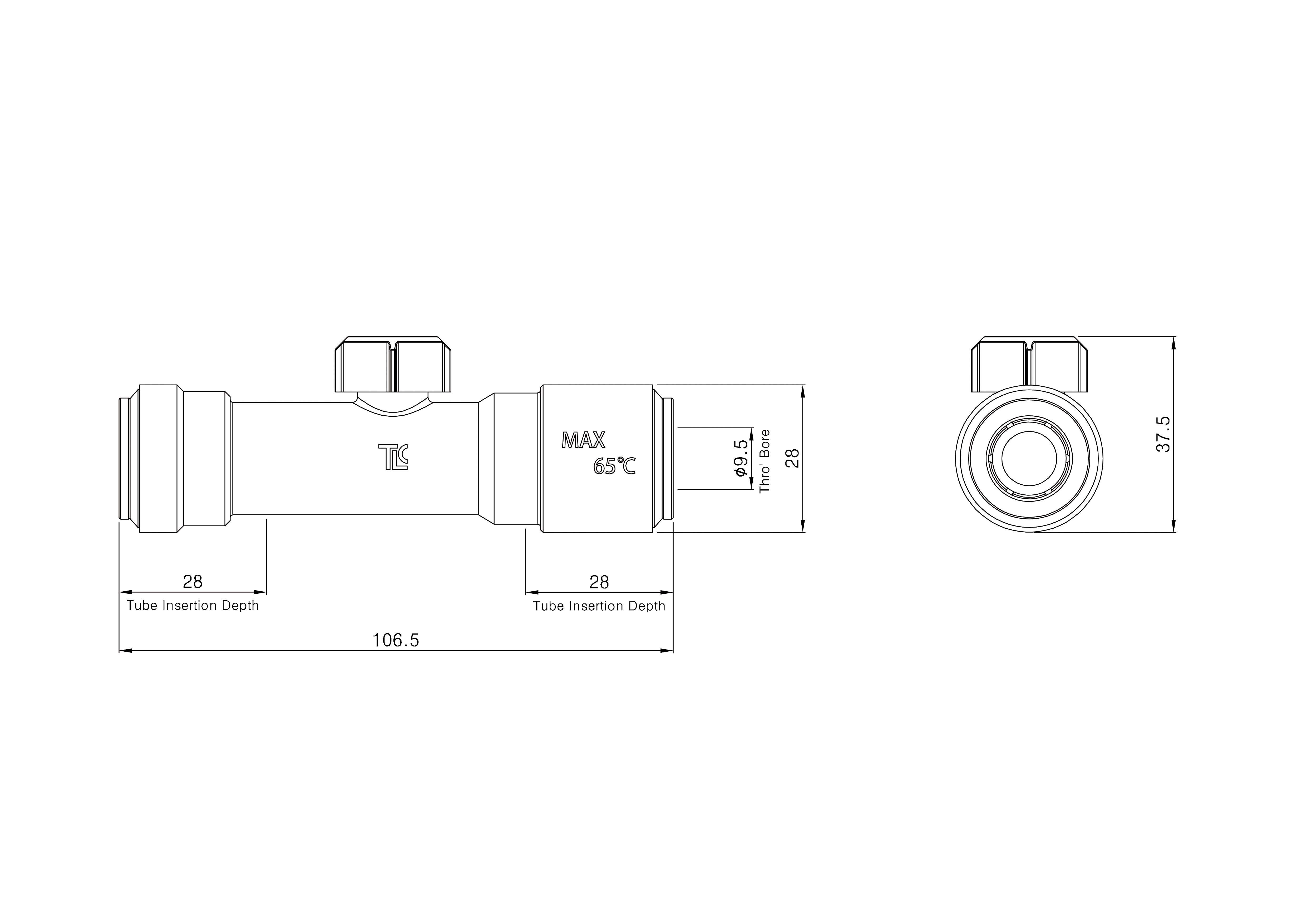 Flomasta Push-fit Double Check valve, (Dia)15mm
