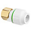 Flomasta Reducing Pipe fitting adaptor (Dia)15mm (Dia)12.7mm, Pack of 2