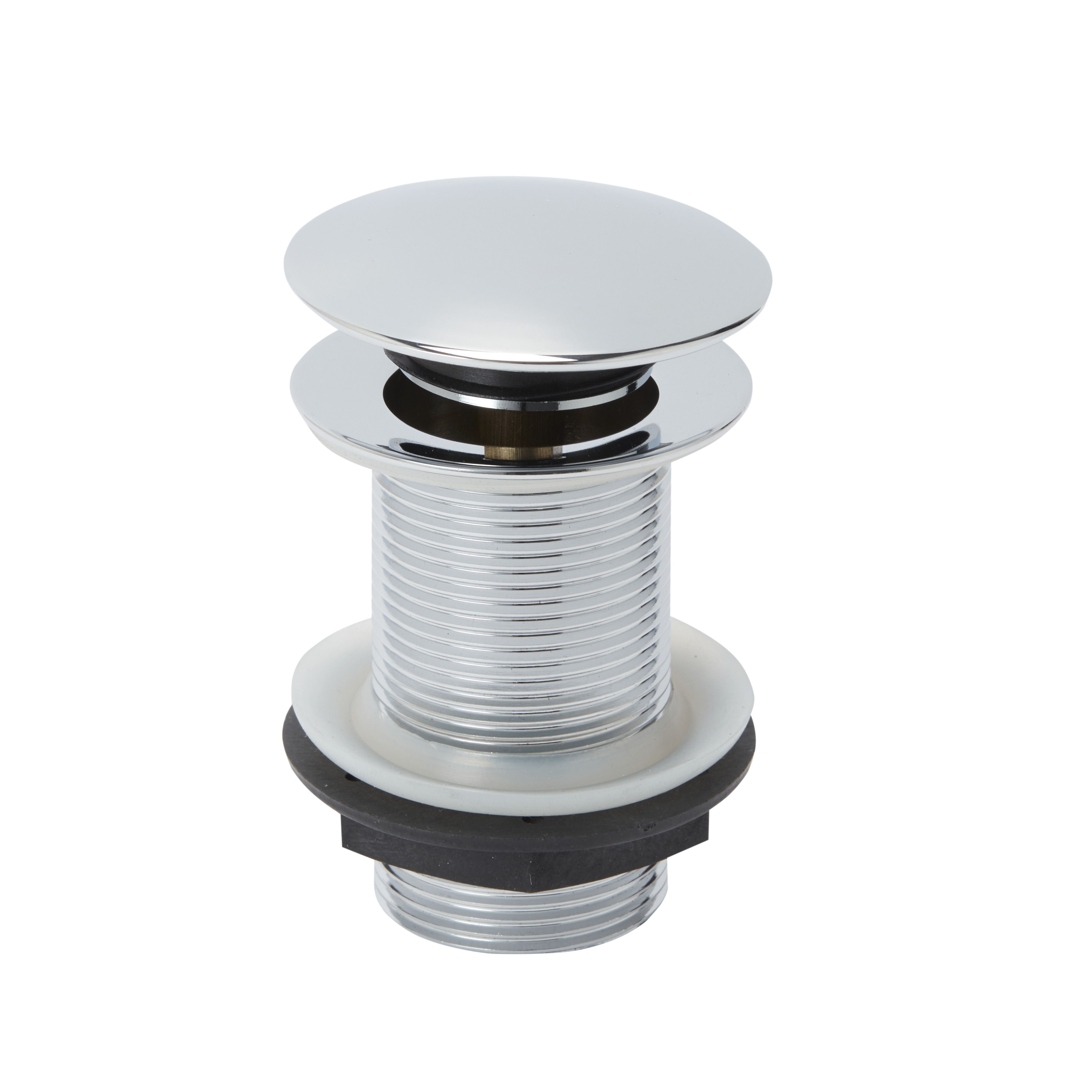 Flomasta Silver Brass 78mm Sprung Unslotted Waste (Dia)66mm