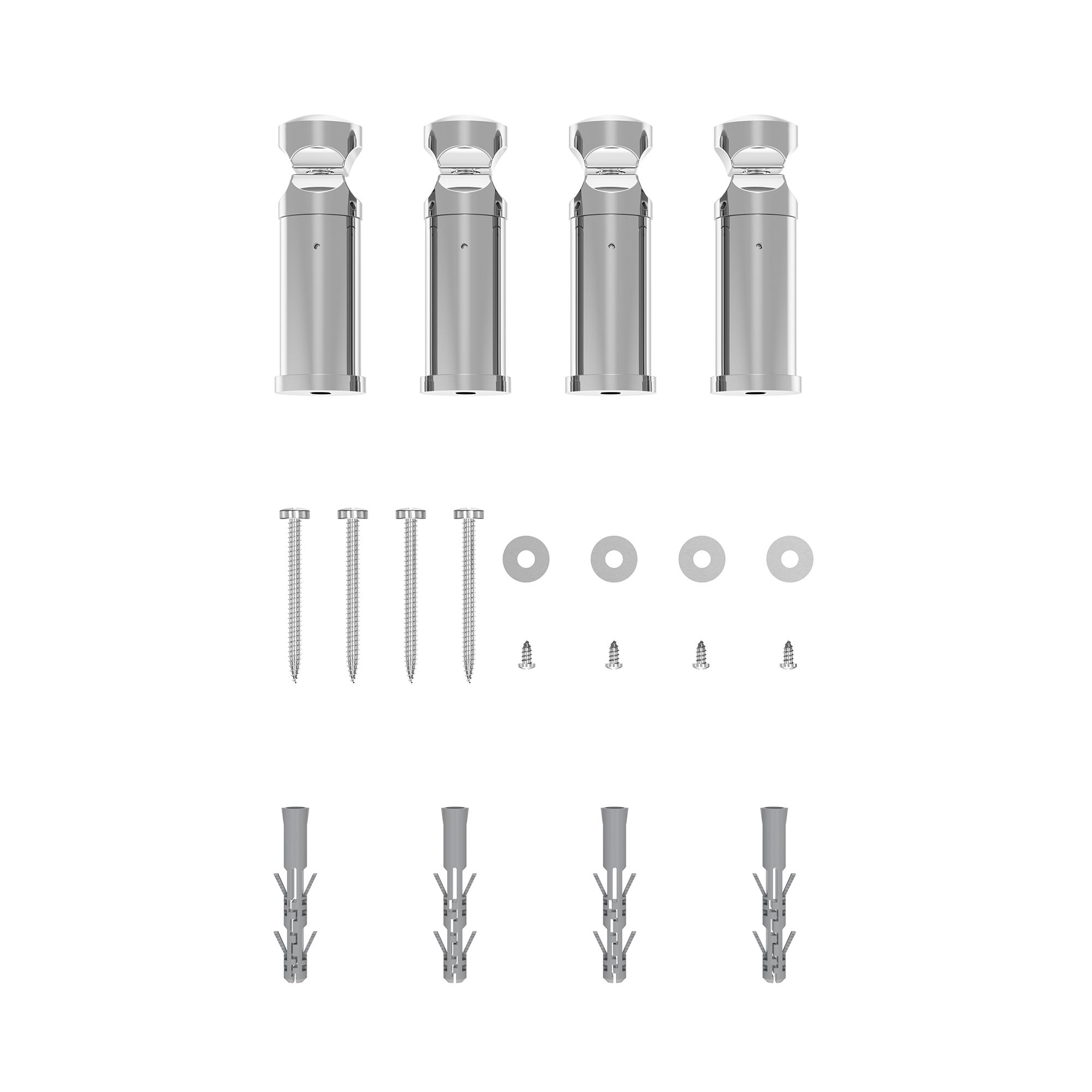 Flomasta Silver Towel radiator bracket (H)30mm (W)93mm DIY at B&Q