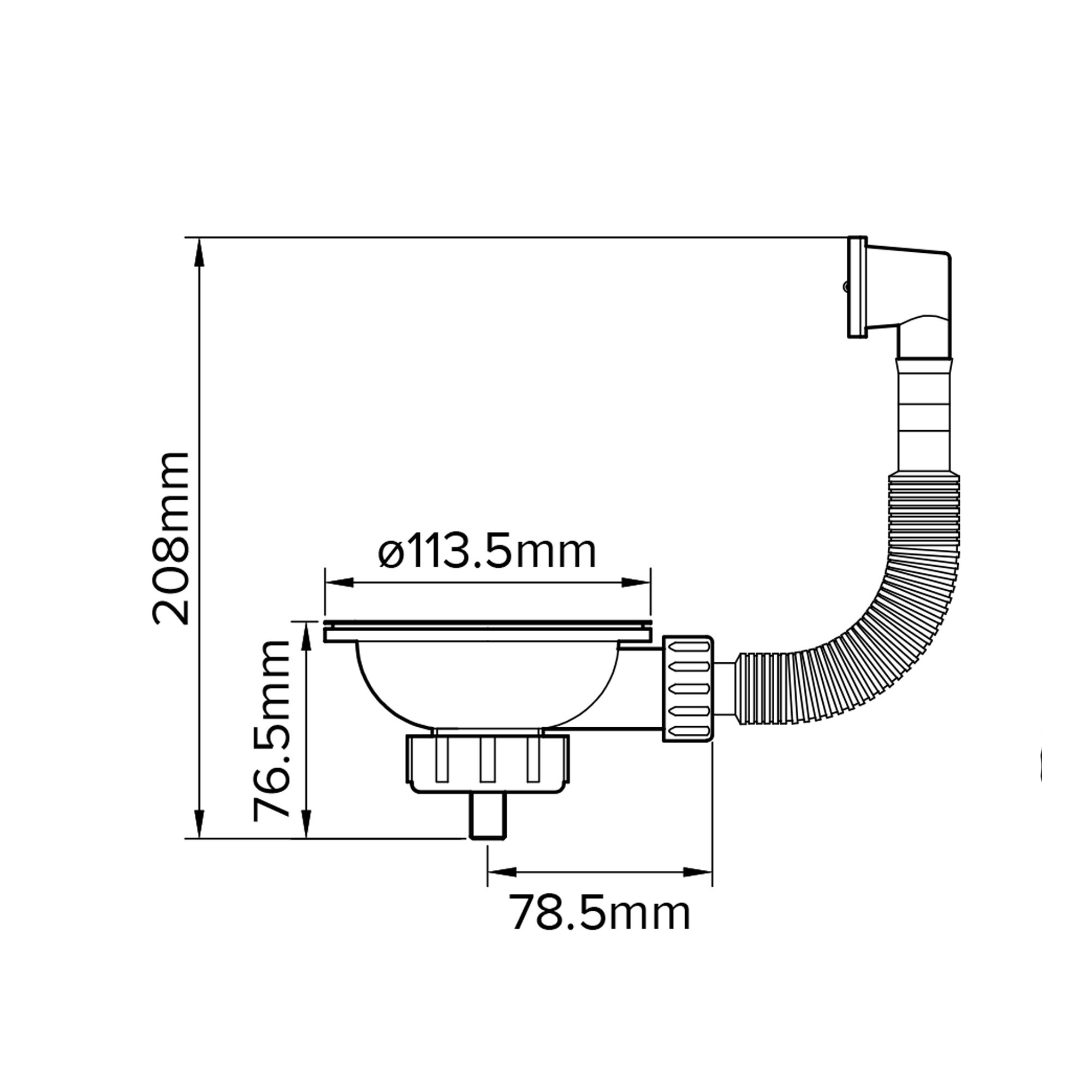 Flomasta Sink waste Kit, (Dia)113.5mm