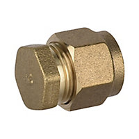 Flomasta Stop end Brass Round Compression Stop end (Dia)12mm