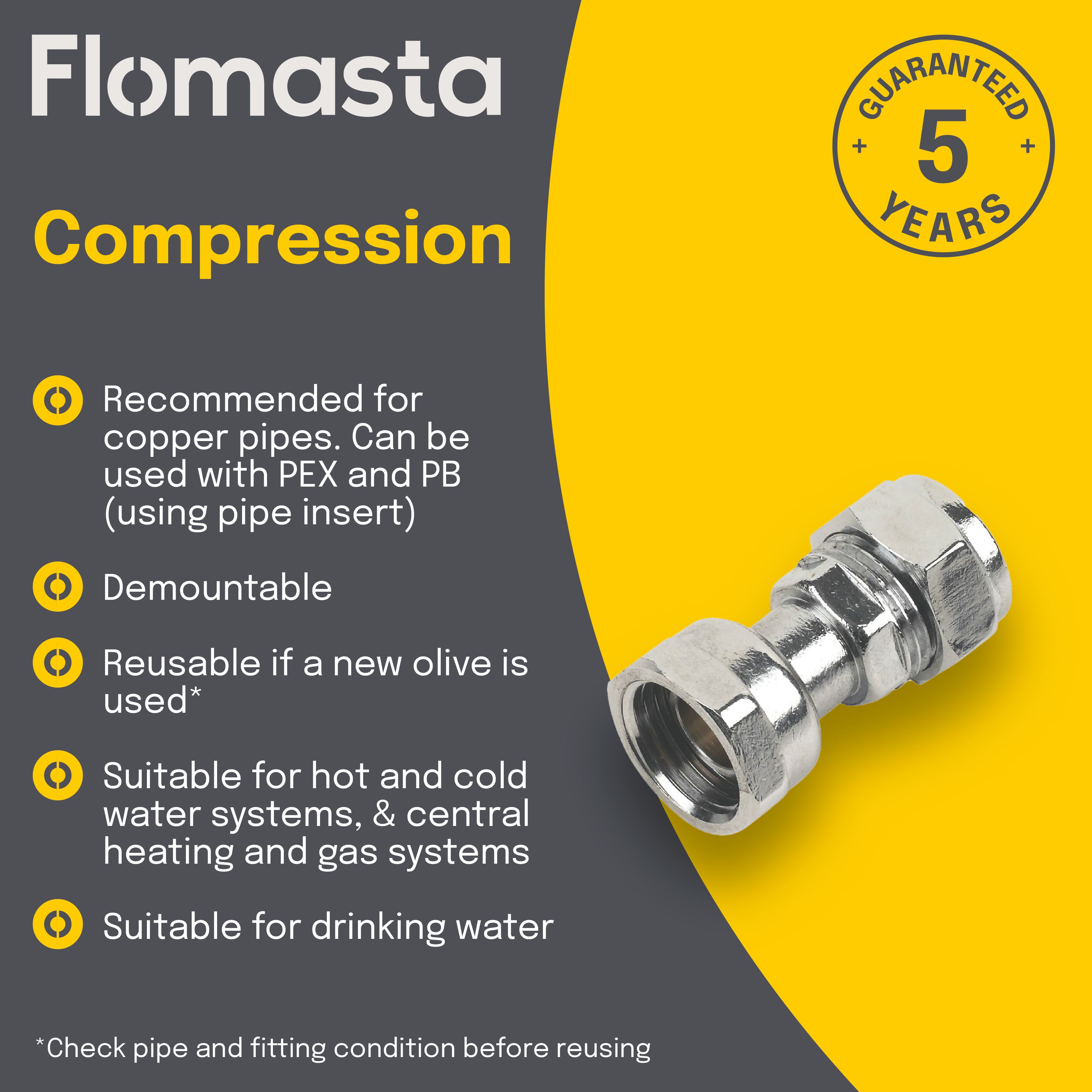 Flomasta Tap connector Compression fitting 05332359 1 Compression ...