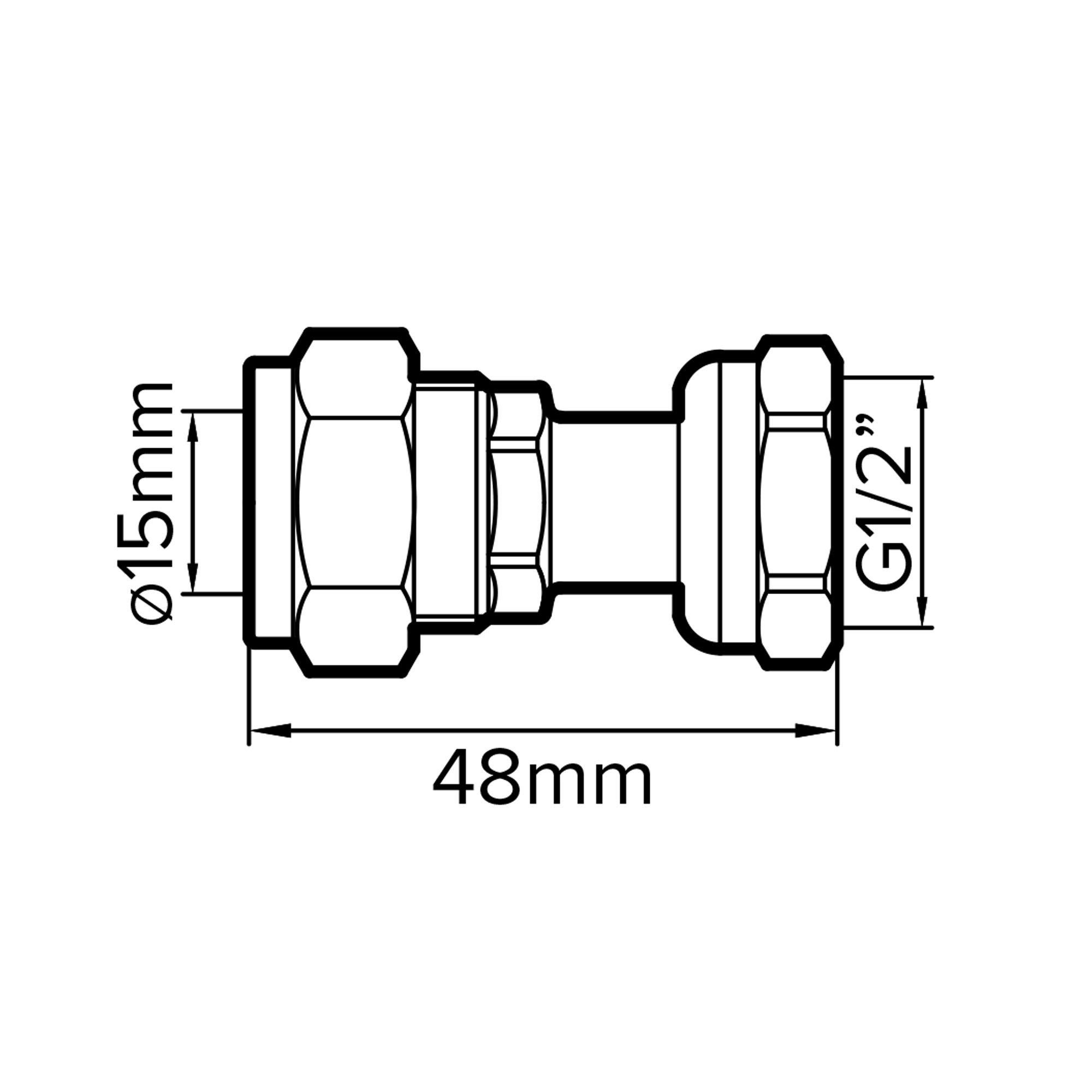 Flomasta Tap connector Compression fitting 05332359 1 Compression ...