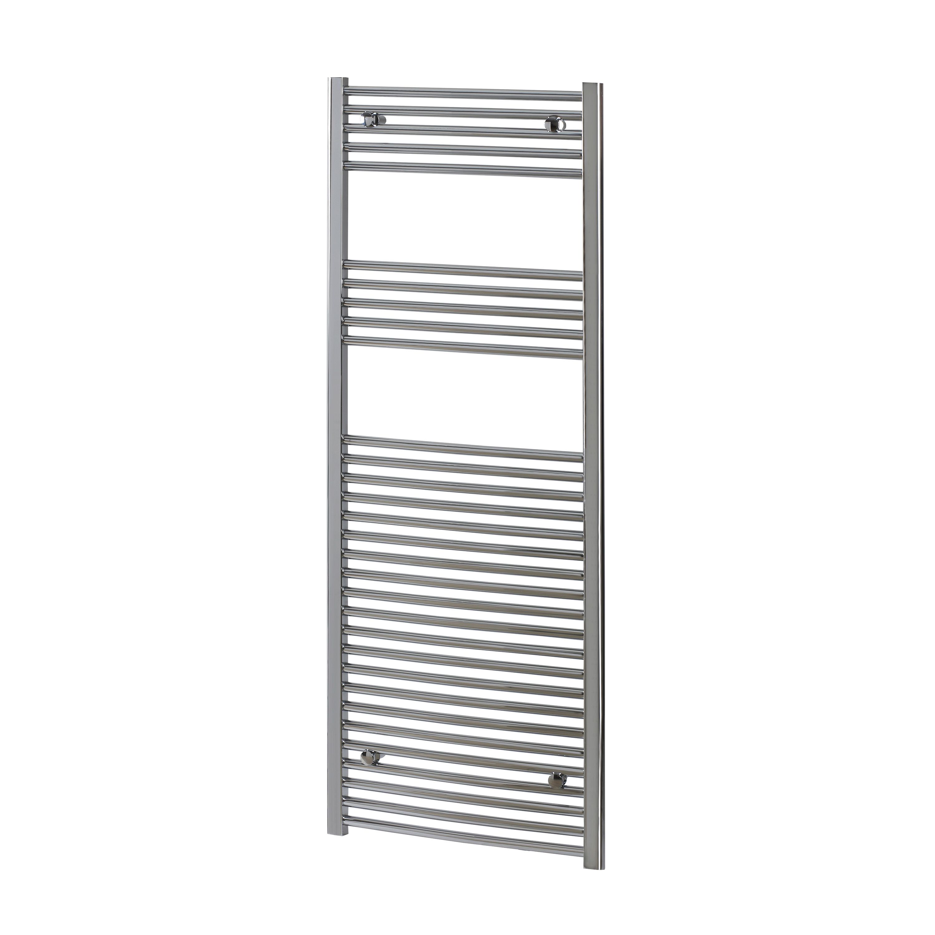 Flomasta Vertical Towel radiator (W)600mm (H)1600mm