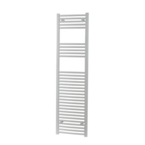 Flomasta Vertical Towel radiator, White (W)450mm (H)1600mm