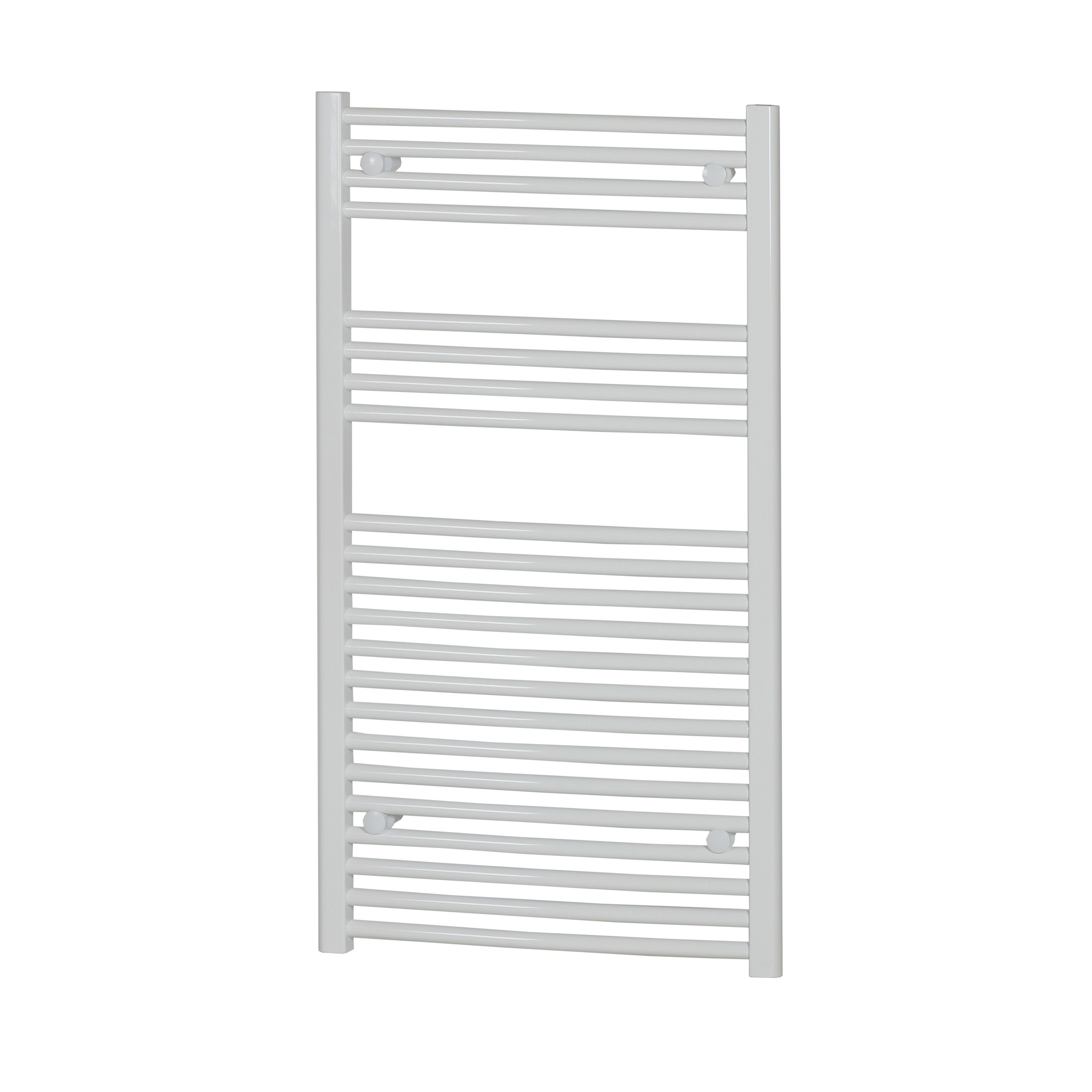 Flomasta Vertical Towel radiator, White (W)600mm (H)1100mm