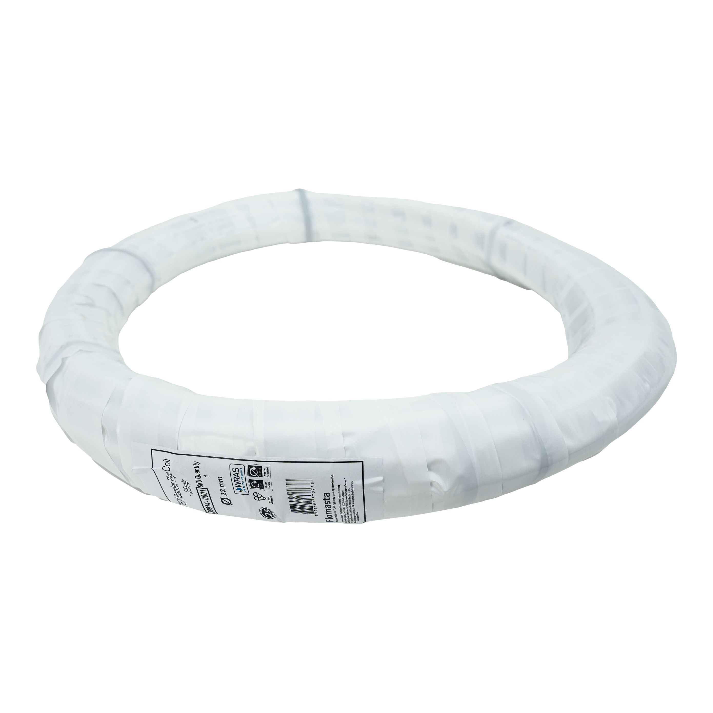 Flomasta White Cross-linked polyethylene (PE-X) Push-fit Barrier pipe (L)25m (Dia)22mm