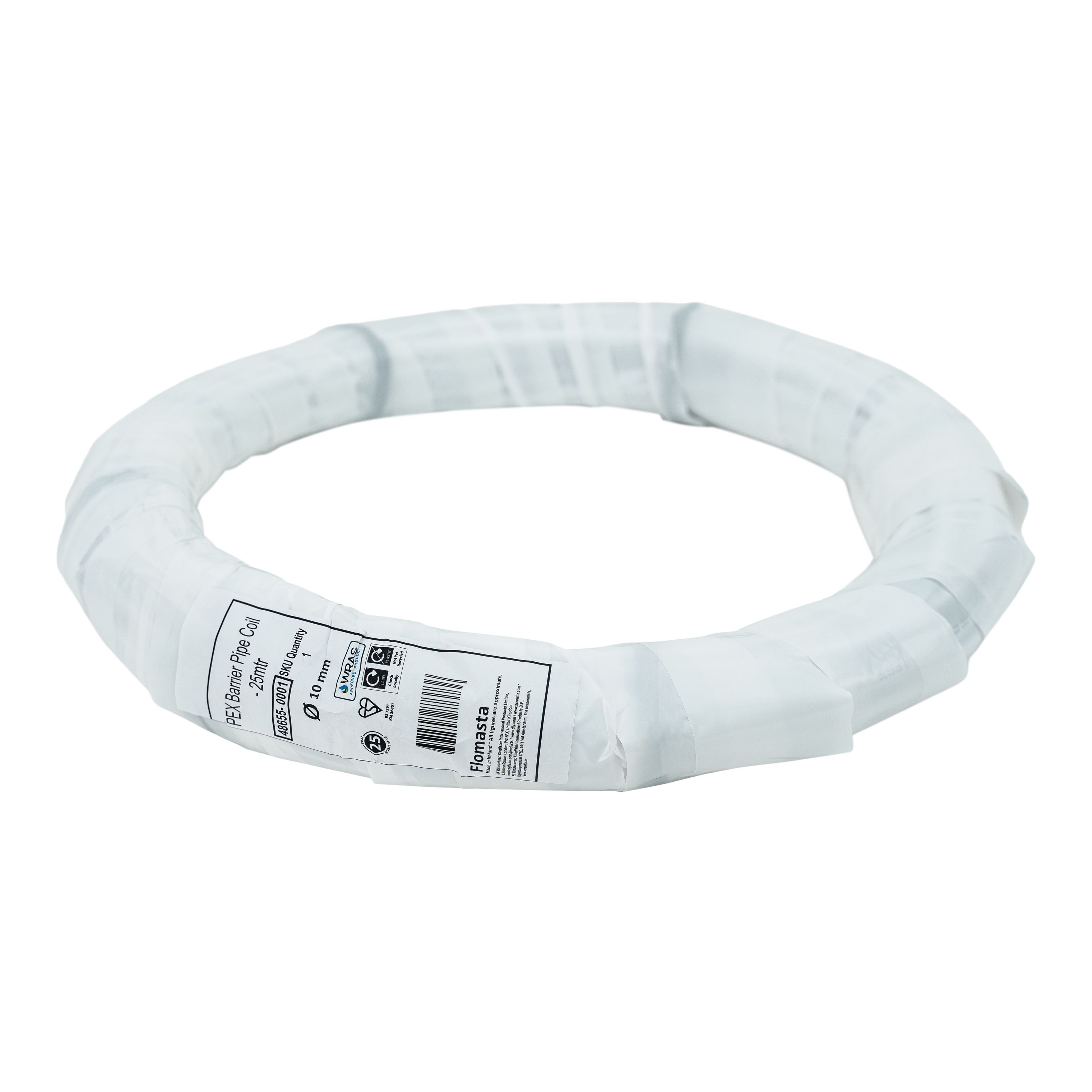 Flomasta White Cross-linked polyethylene (PE-X) Push-fit Barrier pipe (L)50m (Dia)10mm - 7